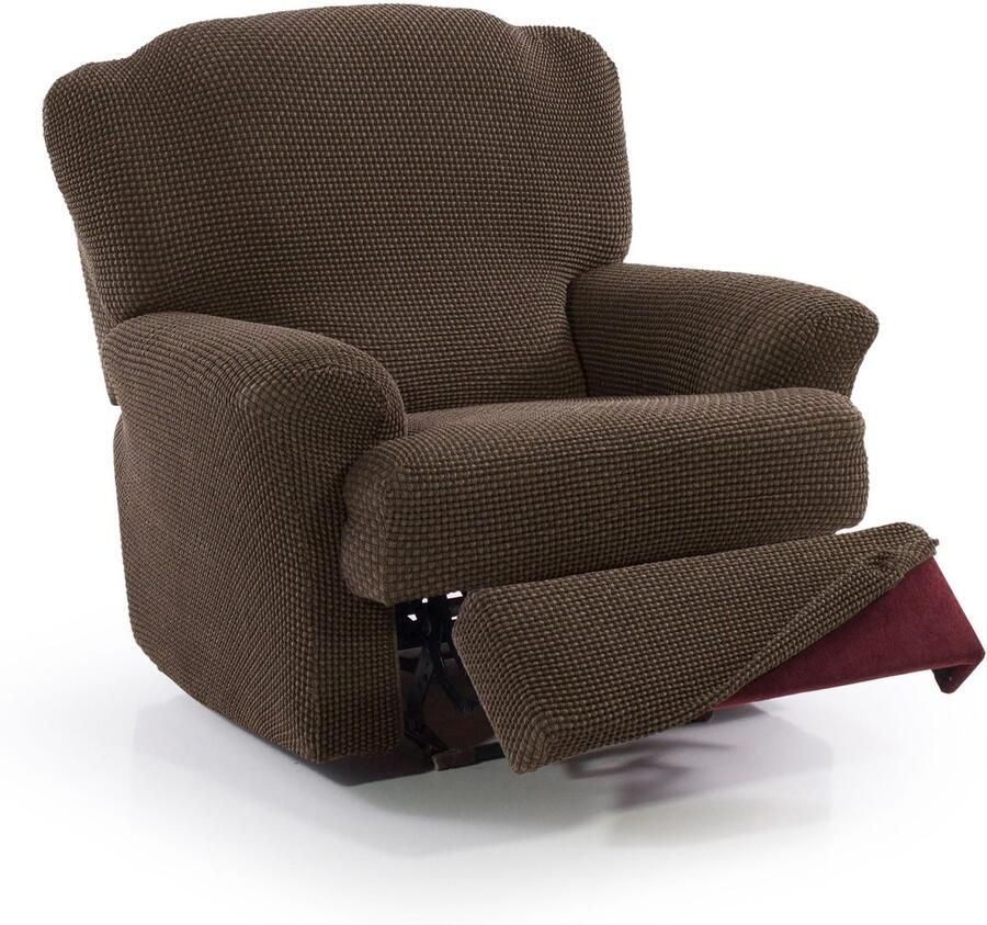 FAVERTI Superelastische hoes voor fauteuils van 70 tot 90 cm Modelroman Suède Hoes voor loungestoelen met losse poten Hoogwaardige bescherming van jacquardstof met katoenen look