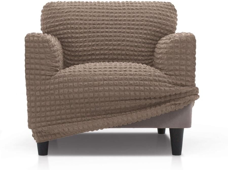 FAVERTI Superelastische universele fauteuilhoes van 70 tot 110 cm Model BUFALI Linnen Ideale hoes voor elk type fauteuil. Kwaliteitsbescherming gemaakt van 3D-jacquardstof en katoen