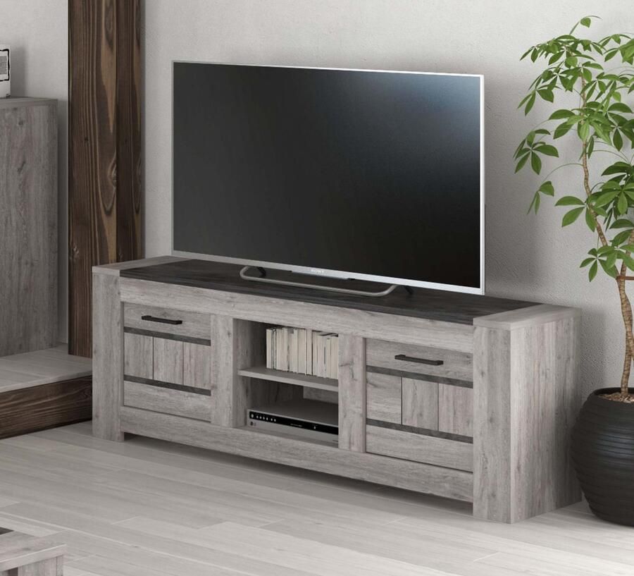 Favorie Tv-meubel 155cm Tomas in grijze eik