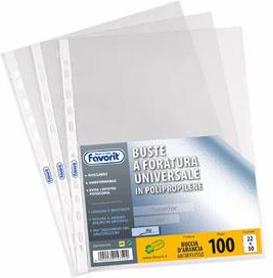 FAVORIT 100460055 sheet protector 220 x 300 mm Polypropyleen (PP) 200 stuk(s)