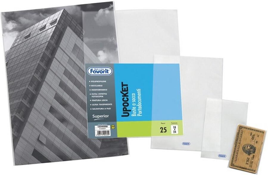 FAVORIT 100460093 sheet protector Polypropyleen (PP) 25 stuk(s)