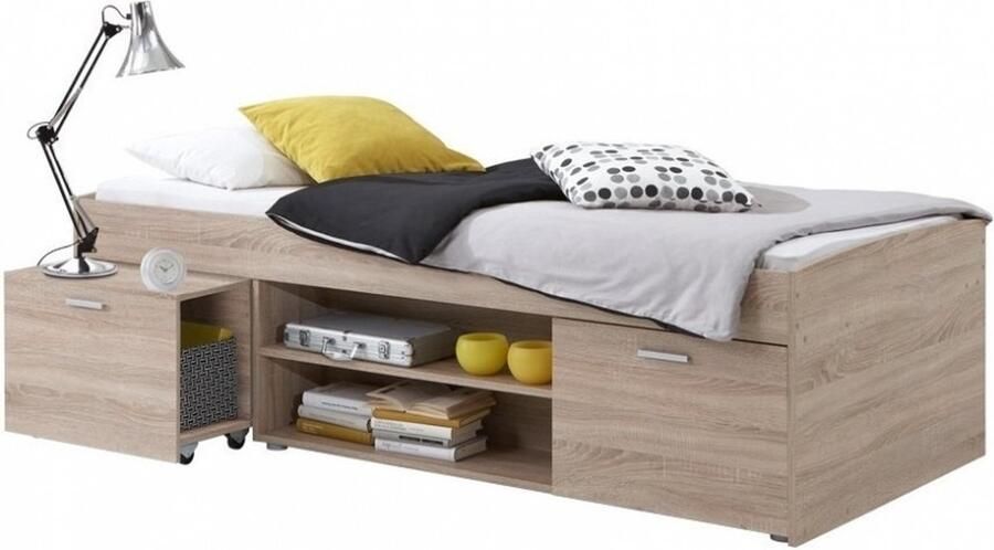 Fd Furniture Kajuitbed Carlo 90x200cm Eiken