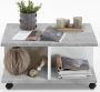 Fd Furniture Vierkante salontafel Twin 70x36x70 breed in grijs beton met wit - Thumbnail 2