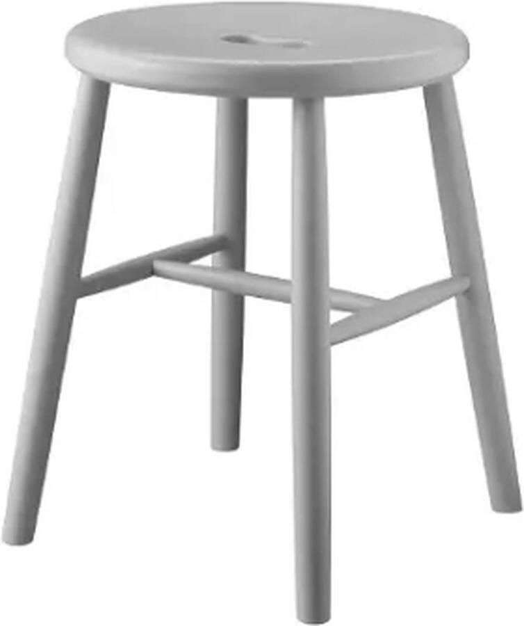 FDB Møbler Børge Mogensen J27 kruk H45.5cm D35cm beech painted waterbased grijs