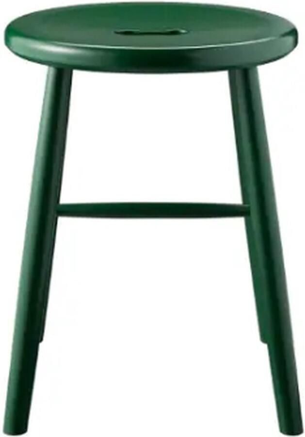 FDB Møbler Børge Mogensen J27 kruk H45.5cm D35cm beech painted waterbased groen