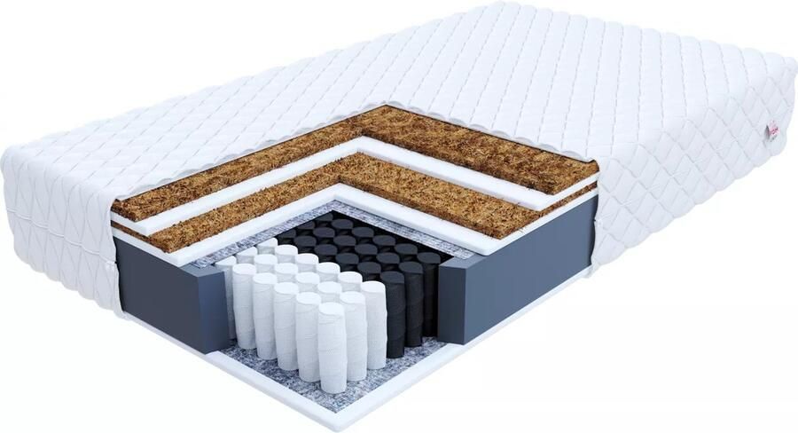 FDM FAMILY MAX DOUBLE Matras 120x200 cm Pocketvering Matrassen Tweepersoons Hoogte 26 cm H3 en H5 Dubbelzijdig 7 zones Afritsbaar hoes wasbaar Antiallergisch en Ademende Öko-Tex gecertificeerd