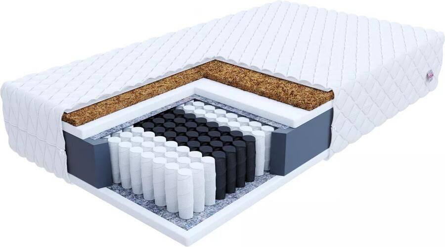 FDM FAMILY MAX Matras 180x200 cm Pocketvering Matrassen Tweepersoons Hoogte 24 cm H2 en H3 Dubbelzijdig 7 zones Afritsbaar hoes wasbaar Antiallergisch en Ademende Öko-Tex gecertificeerd