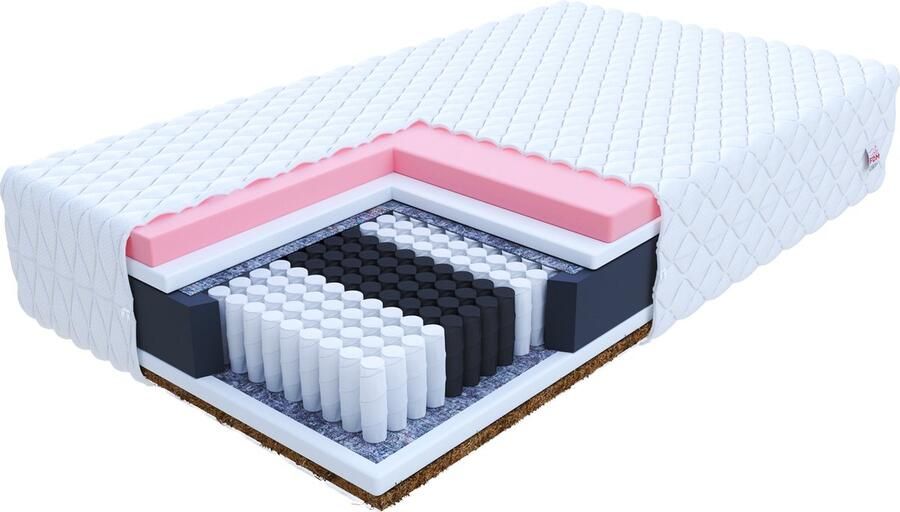 FDM IVREA Matras 120x200 cm Multi Pocketvering Matrassen Tweepersoons Hoogte 22 cm H3 en H5 Dubbelzijdig 7 zones Afritsbaar hoes wasbaar Antiallergisch en Ademend Öko-Tex gecertificeerd