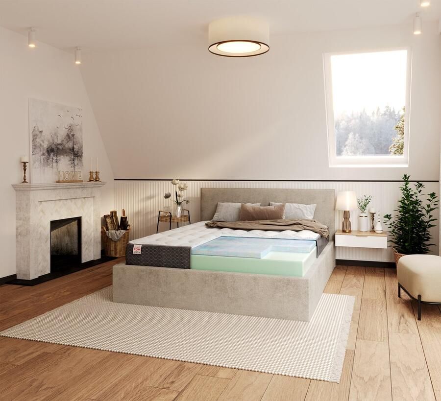 FDM MERIDO Matras 90x200 cm Koudschuim Matrassen Eenpersoons Hoogte 30 cm H3 Dubbelzijdig 7 zones Afritsbaar hoes wasbaar Öko-Tex gecertificeerd Antiallergisch en Ademende - Foto 2