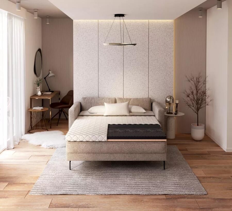 FDM NERO MET LATEX Topmatras 140x200 cm Koudschuim Topmatrassen Topper Tweepersoons Hoogte 7 cm H3 HR H30 en Latex Masserend Öko-Tex gecertificeerd Afritsbaar hoes wasbaar Antiallergisch en Ademende - Foto 2