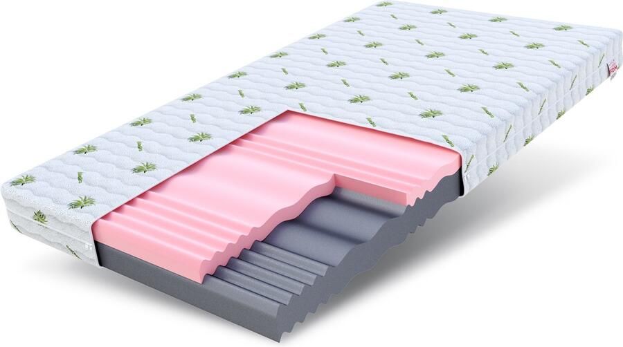 FDM SELECT Matras 80x200 cm Koudschuim Matrassen Eenpersoons Hoogte 14 cm H3 en H4 Dubbelzijdig 7 zones Afritsbaar hoes wasbaar Öko-Tex gecertificeerd Antiallergisch en Ademende - Foto 2