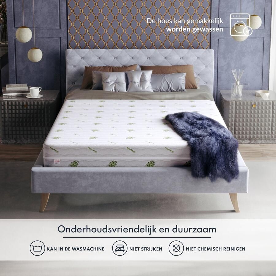 FDM SELECT MAX Matras 80x200 cm Koudschuim Matrassen Eenpersoons Hoogte 18 cm H3 en H4 Dubbelzijdig 7 zones Afritsbaar hoes wasbaar Öko-Tex gecertificeerd Antiallergisch en Ademende