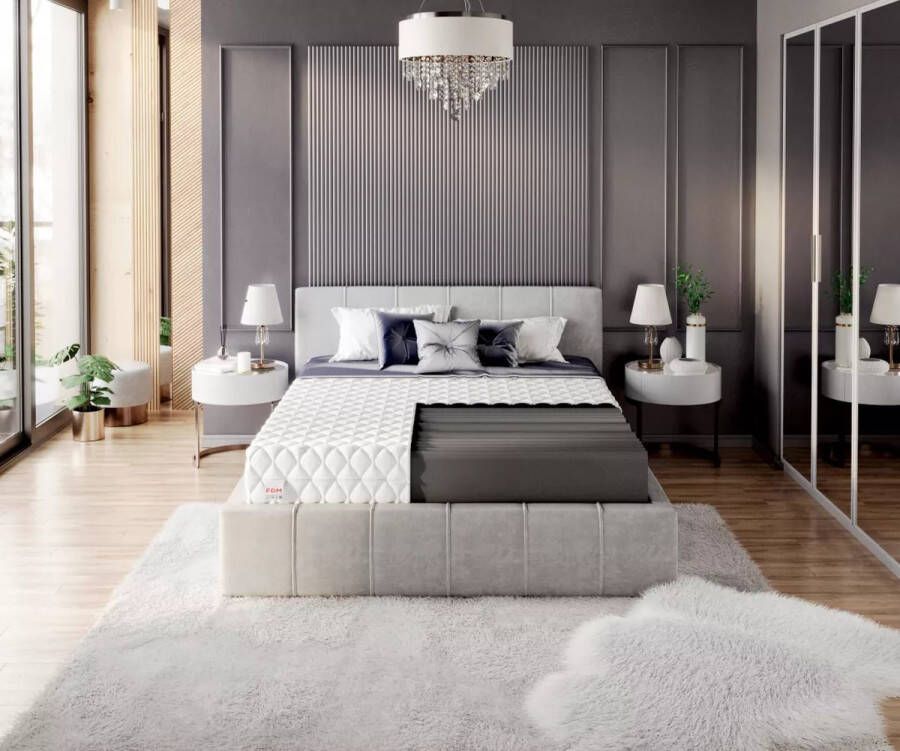 FDM LIVIA MAX Matras 100x200 cm Koudschuim Matrassen Eenpersoons Hoogte 21 cm H4 Dubbelzijdig 7 zones Afritsbaar hoes wasbaar Öko-Tex gecertificeerd Antiallergisch en Ademend