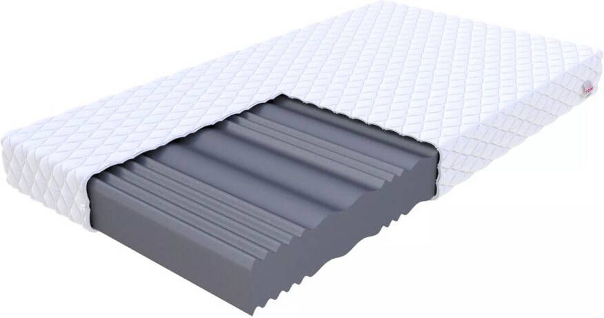 FDM LIVIA MINI Matras 120x200 cm Koudschuim Matrassen Tweepersoons Hoogte 12 cm H3 Dubbelzijdig 7 zones Afritsbaar hoes wasbaar Öko-Tex gecertificeerd Antiallergisch en Ademende