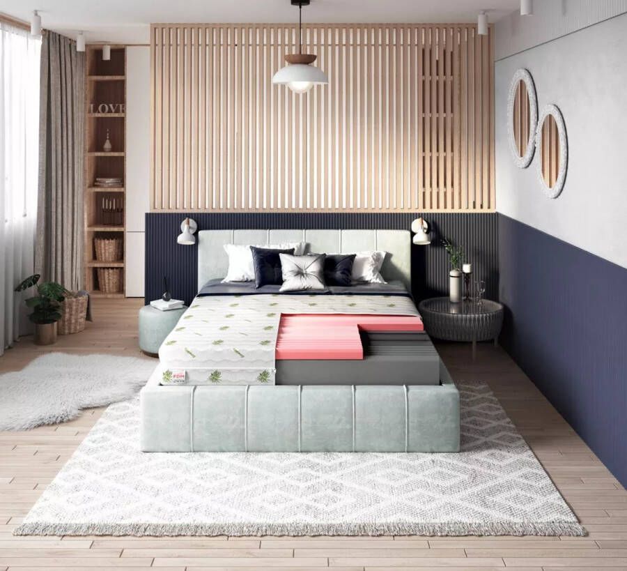FDM SELECT MAX DOUBLE Matras 140x200 cm Koudschuim Matrassen Tweepersoons Hoogte 24 cm H3 en H4 Dubbelzijdig 7 zones Afritsbaar Aloe hoes wasbaar Öko-Tex gecertificeerd Antiallergisch en Ademende - Foto 3