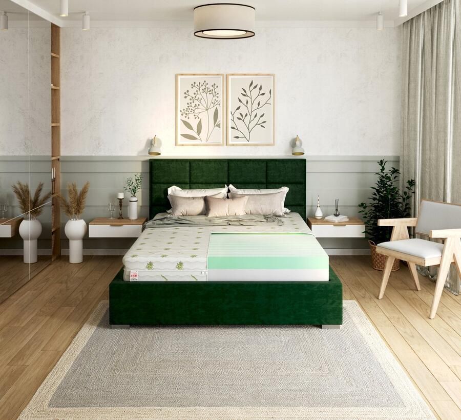 FDM sp. z o.o. sp.k. FDM Balance Matras 80x200 cm Koudschuim Matrassen Eenpersoons Hoogte 24 cm Dubbelzijdig Afritsbaar hoes wasbaar Öko-Tex gecertificeerd Antiallergisch en Ademende