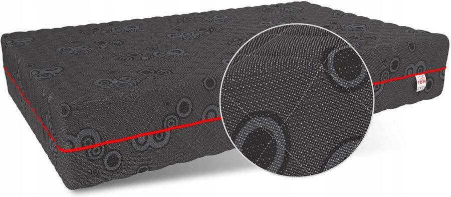 FDM sp. z o.o. sp.k. FDM Dark Matras 80x200 cm Pocketvering Matrassen Eenpersoons Hoogte 23 cm Dubbelzijdig Afritsbaar hoes wasbaar Antiallergisch en Ademende Öko-Tex gecertificeerd
