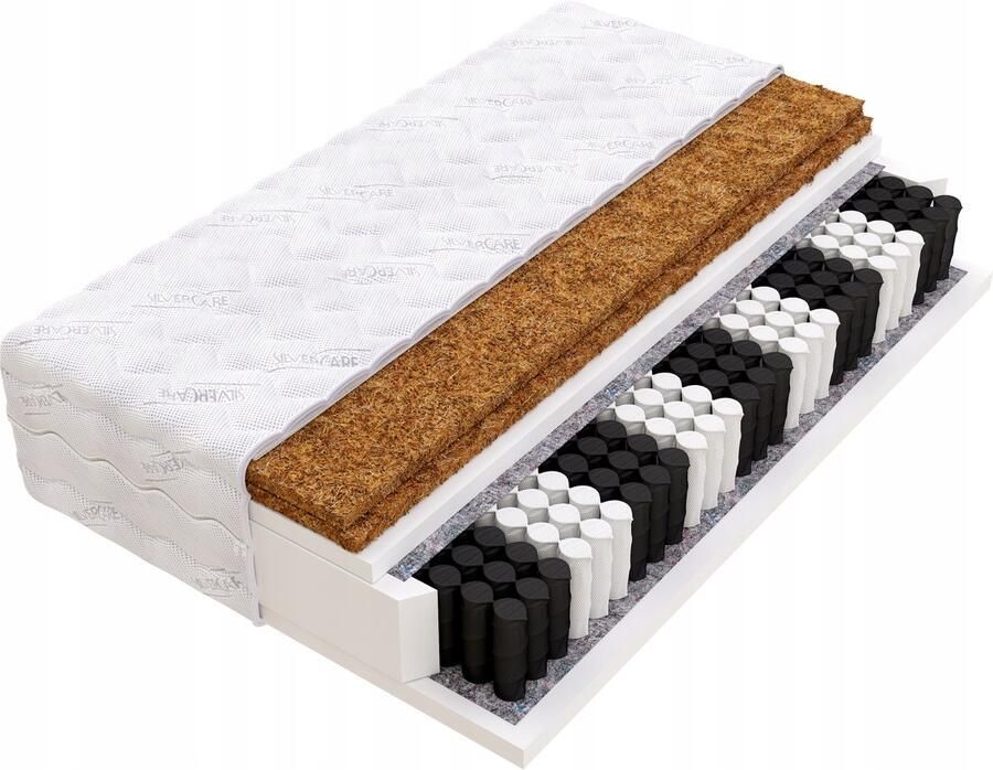 FDM sp. z o.o. sp.k. FDM Silver Max Matras 120x200 cm Pocketvering Matrassen Tweepersoons Hoogte 23 cm Dubbelzijdig Afritsbaar hoes wasbaar Antiallergisch en Ademende Öko-Tex gecertificeerd