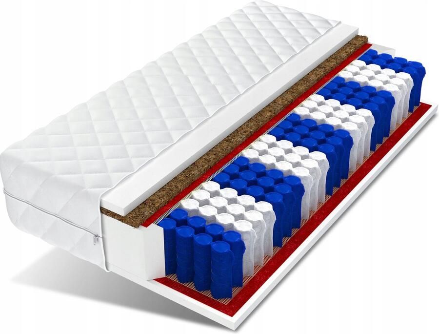 FDM sp. z o.o. sp.k. FDM Vida Matras 120x200 cm Pocketvering Matrassen Tweepersoons Hoogte 23 cm Dubbelzijdig Afritsbaar hoes wasbaar Antiallergisch en Ademende Öko-Tex gecertificeerd