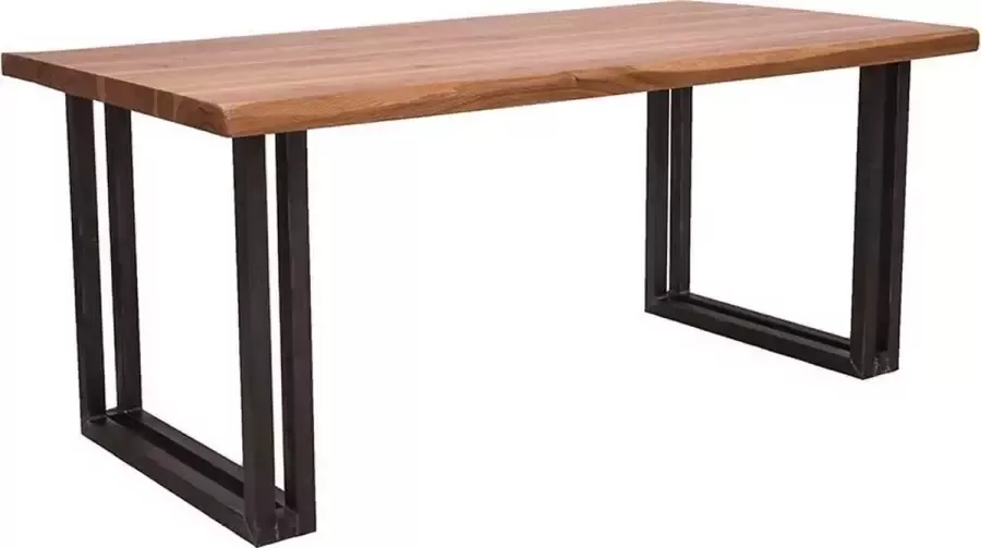 Feelhome Feel Home 220x100 Eettafel Massief Boomstamblad Eiken 5 cm dik -Twin U Frame - Foto 2