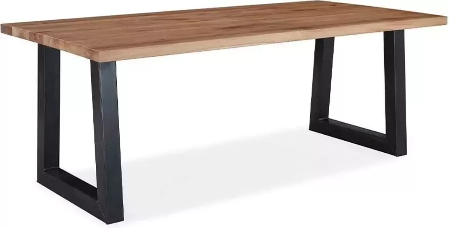 Feelhome Feel Home 220x100 Eettafel Massief Glad Boomstamblad Eiken 5 cm dik U Frame - Foto 2
