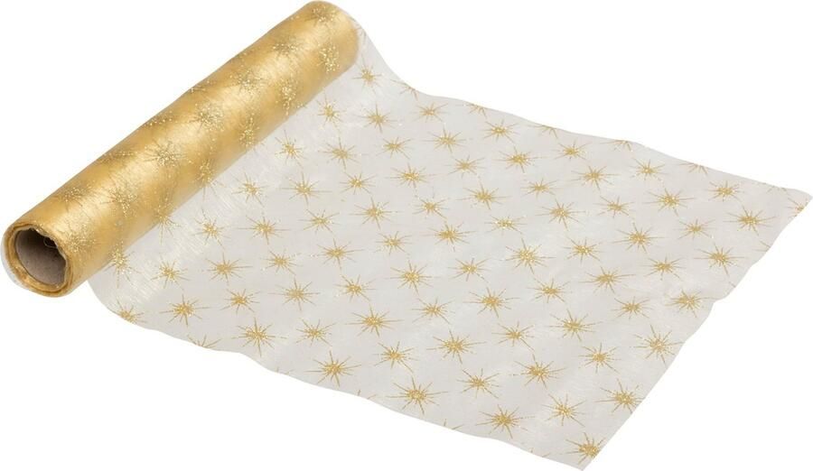 Fééric Lights and Christmas Kerst Loper Tafelloper 30x500cm Goud