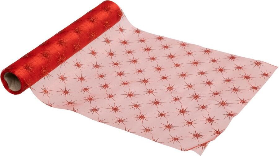 Fééric Lights and Christmas Kerst Loper Tafelloper 30x500cm Rood