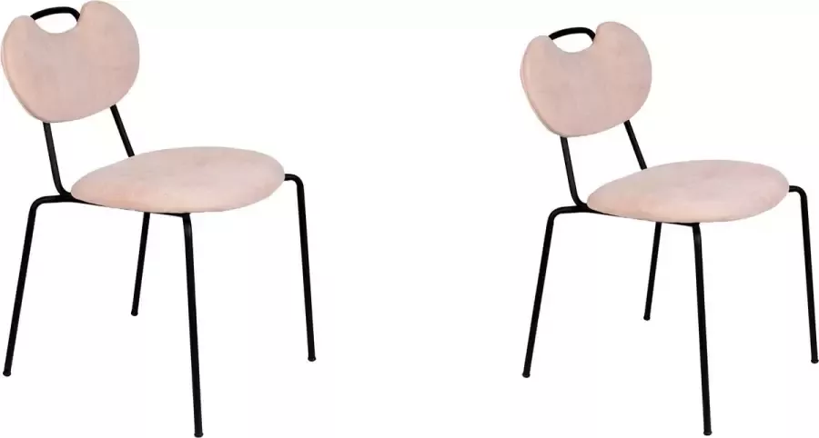 Housecraft Living Housecraft Aspen Eetkamerstoelen Lichtroze Set van 2 - Foto 2