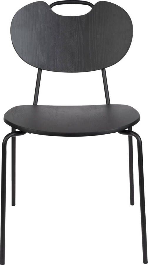 Housecraft Living Housecraft Aspen Eetkamerstoelen Hout Zwart Set van 2