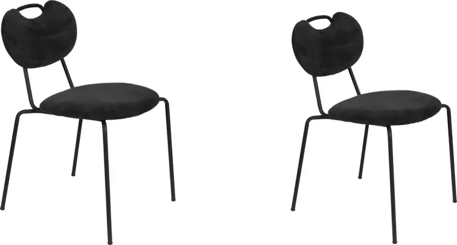 Feliz Lifestyle Aspen Eetkamerstoel Zwart Set van 2
