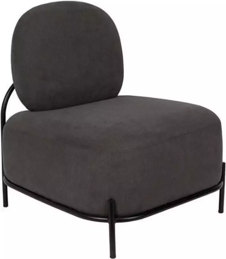TOM fauteuil Polly 77 x 72 x 66 cm polyester staal donkergrijs - Foto 1