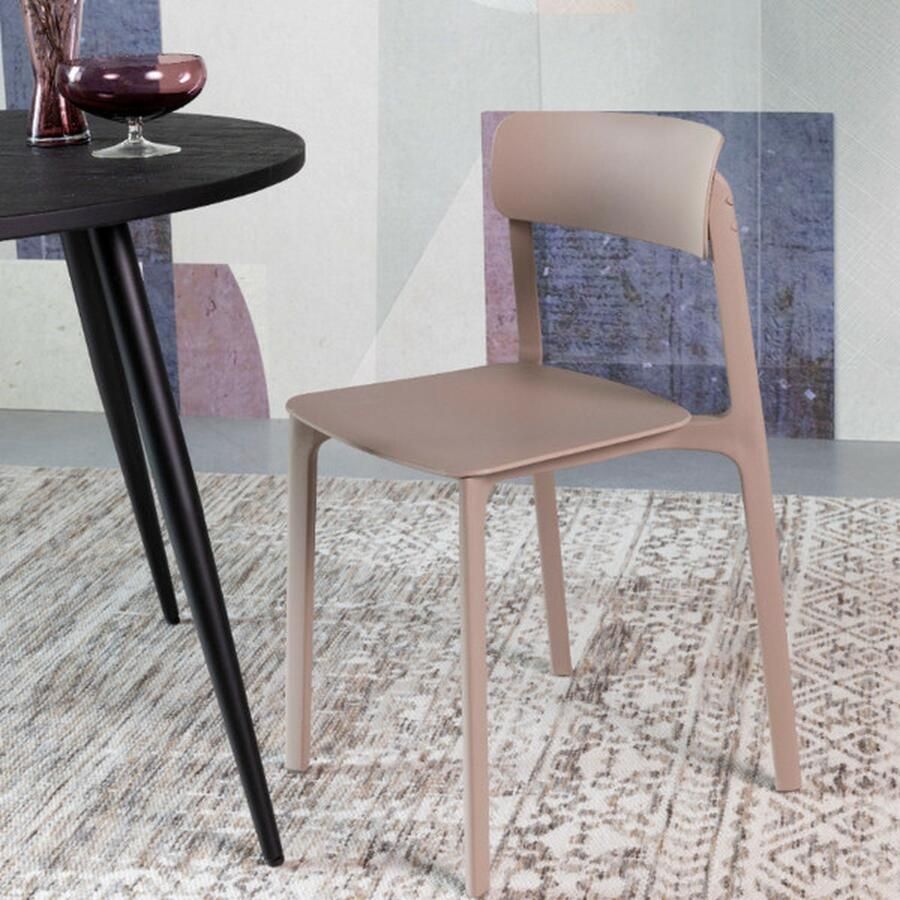 Feliz Lifestyle Clive Eetkamerstoel Lichtbruin Set van 4