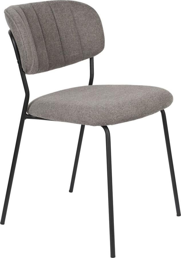 Housecraft Living Housecraft Jolien Eetkamerstoelen Zwart Grijs Set van 2