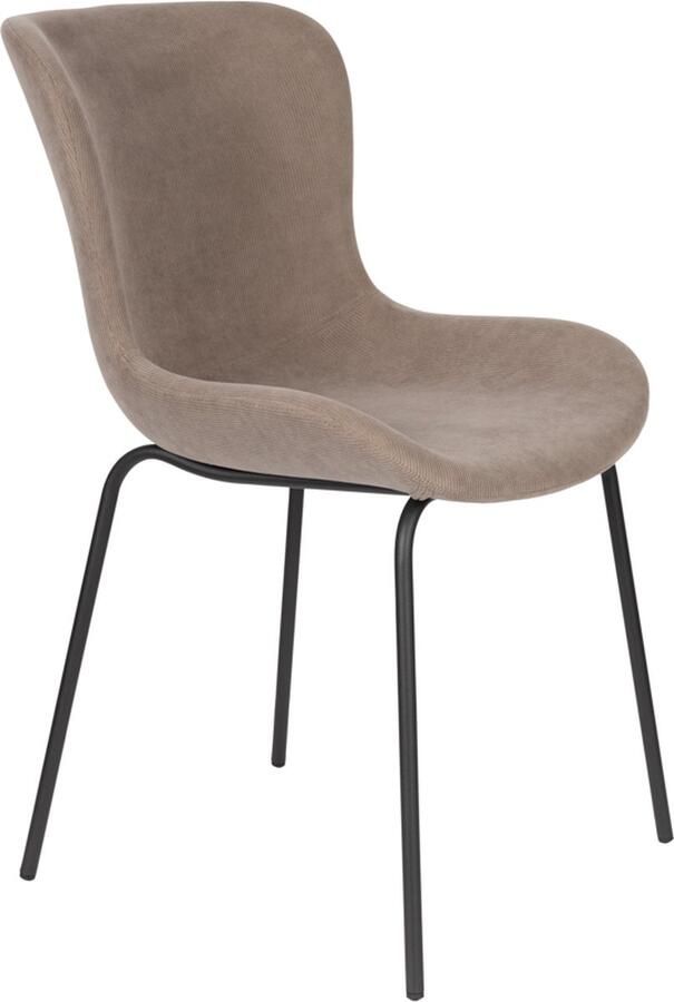 Housecraft Living Housecraft Junzo Rib Eetkamerstoelen Grijs Set van 2 - Foto 2