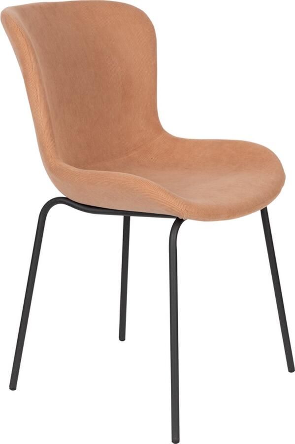 Housecraft Living Housecraft Junzo Rib Eetkamerstoelen Oudroze Set van 2 - Foto 2