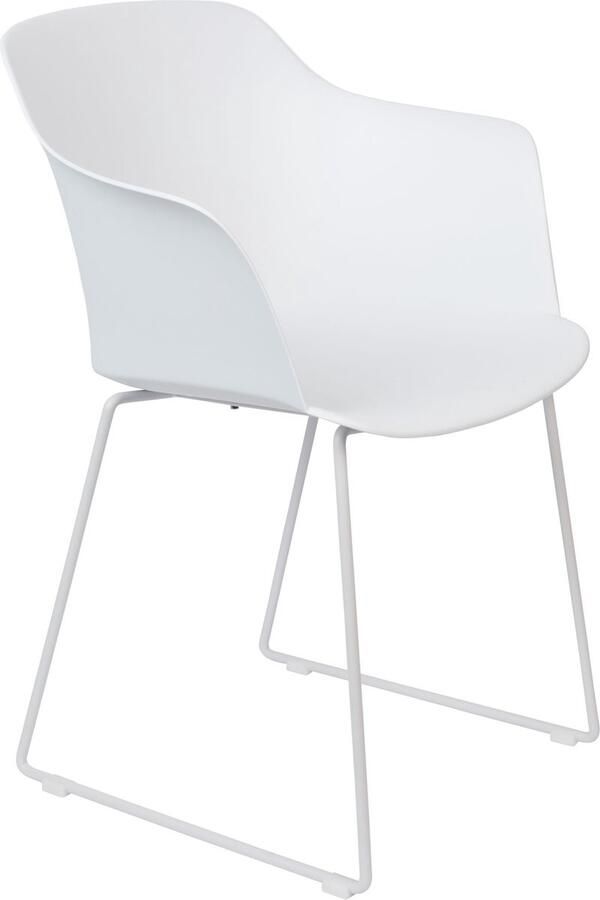 Housecraft living Feliz Lifestyle Tango Eetkamerstoelen armleuning Wit Set van 2 - Foto 2