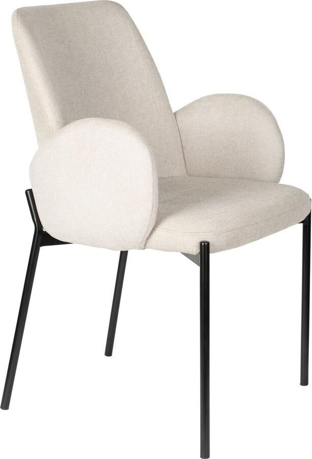 Housecraft Living Housecraft Tjarda Eetkamerstoelen armleuning Taupe Set van 2 - Foto 2