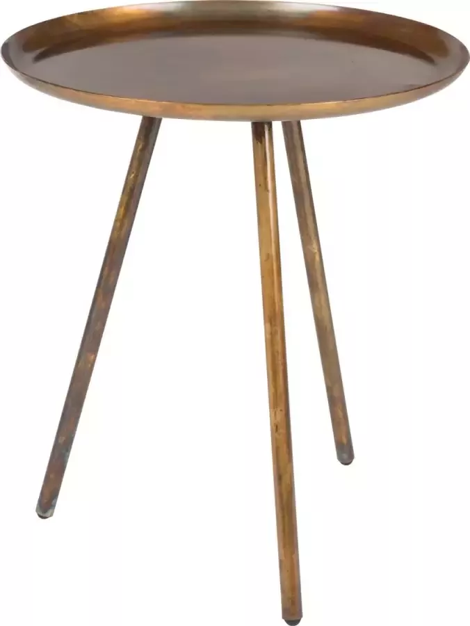 Housecraft Living Housecraft Frost Bijzettafel Rond Metaal 39 cm Koper - Foto 2