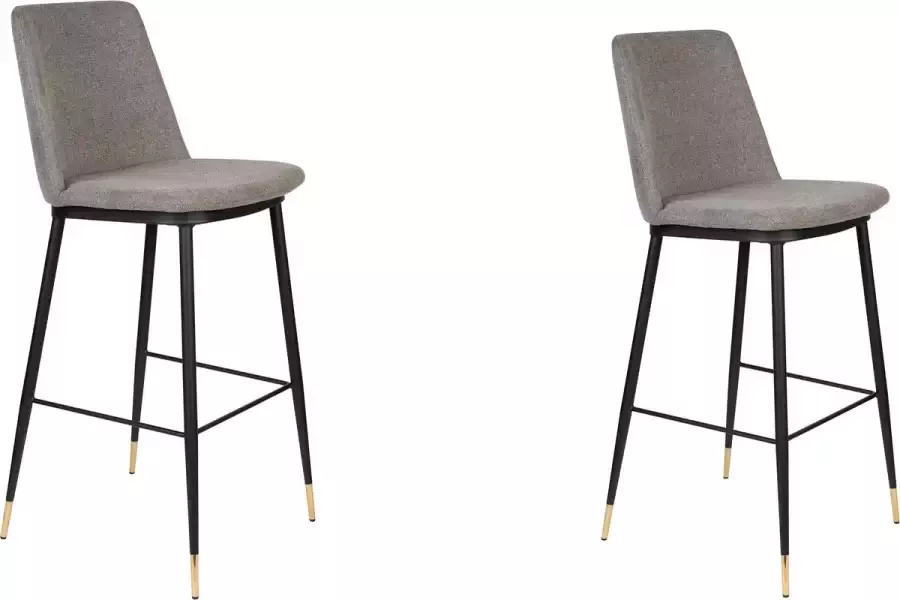 Housecraft Living Housecraft Lionel Barkruk Lichtgrijs Set van 2 - Foto 2