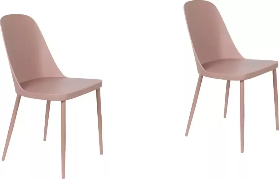 Housecraft Living Housecraft Pip Eetkamerstoelen Roze Set van 2 - Foto 1