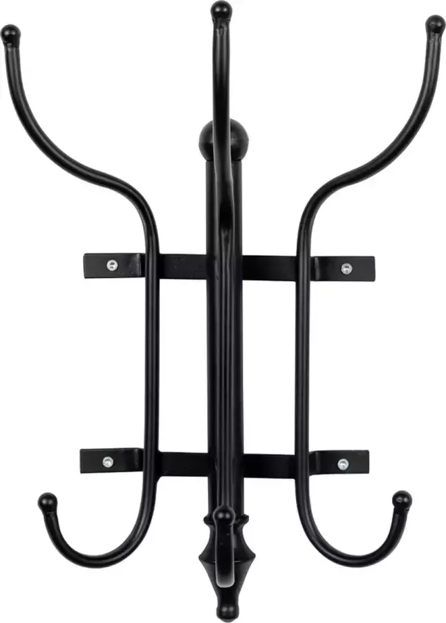 Housecraft living Ran Wandkapstok Metaal Zwart