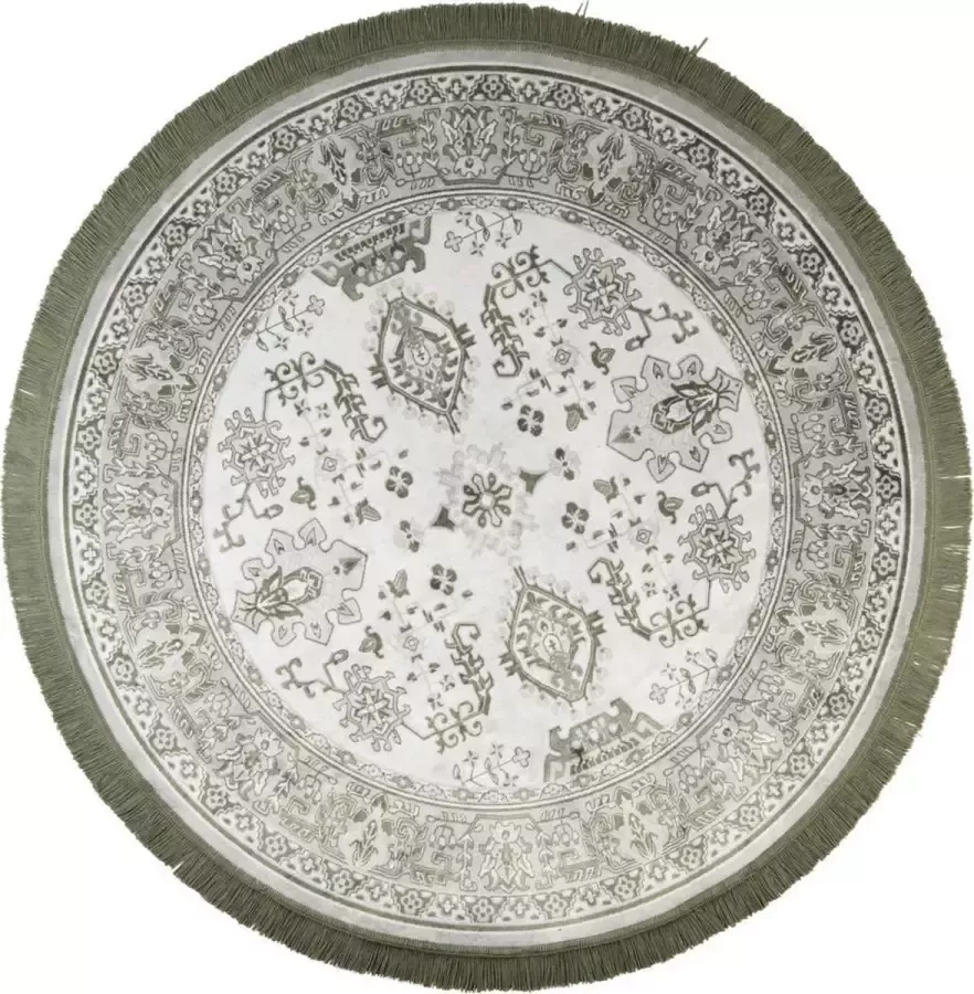 Blanq Feliz Lifestyle Vloerkleed Reza Round Green Grey 160cm