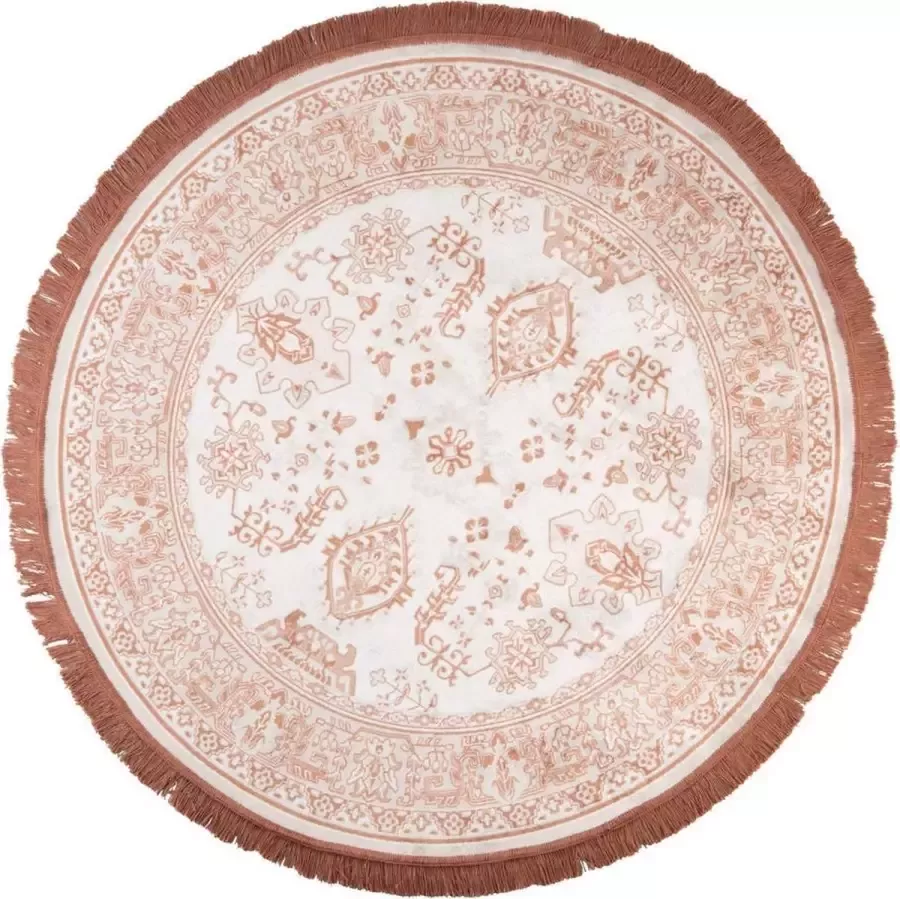 Blanq Feliz Lifestyle Vloerkleed Reza Round Pink Grey 160cm