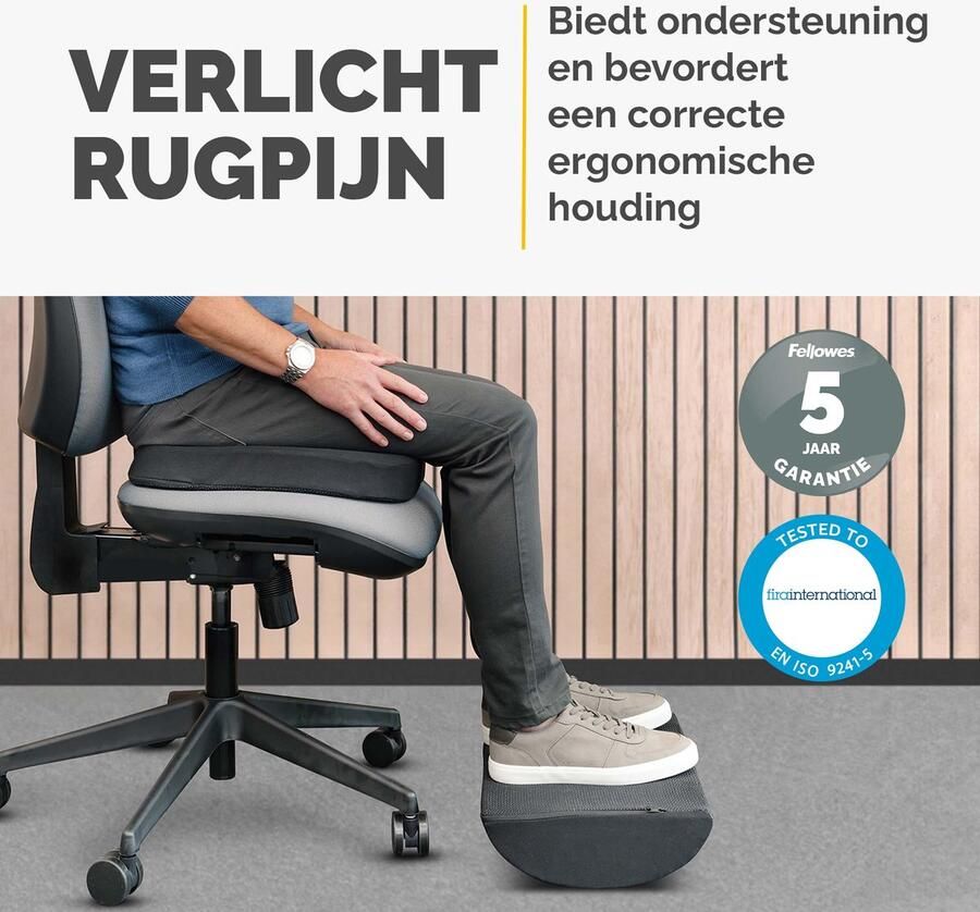 Fellowes Breyta ergonomische voetensteun- Voetensteun kussen Ergonomisch Zwart - Foto 2