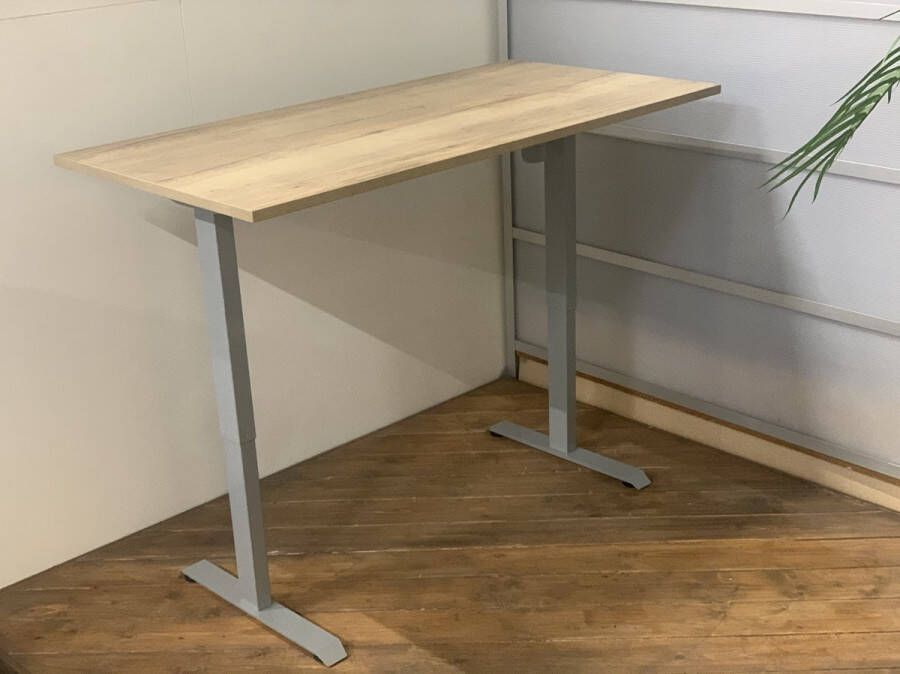 FERBOX Kantoor & Design FB01 elektrisch zit sta bureau met memory halifax natuur eiken 160 x 80 NIEUW