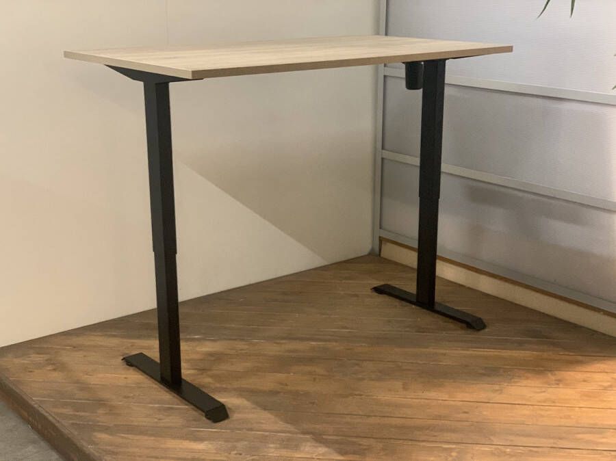 FERBOX Kantoor & Design FB01 elektrisch zit sta bureau met memory zwart onderstel robson midden eiken blad NU MET GRATIS USB OPLADER! 180 x 80 NIEUW - Foto 3