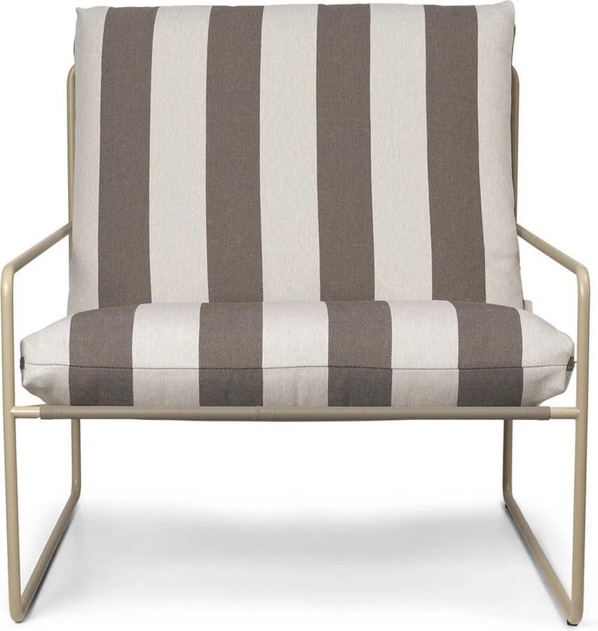 FERM Living Desert 1-seater Kasjmier Chocolade buiten fauteuil