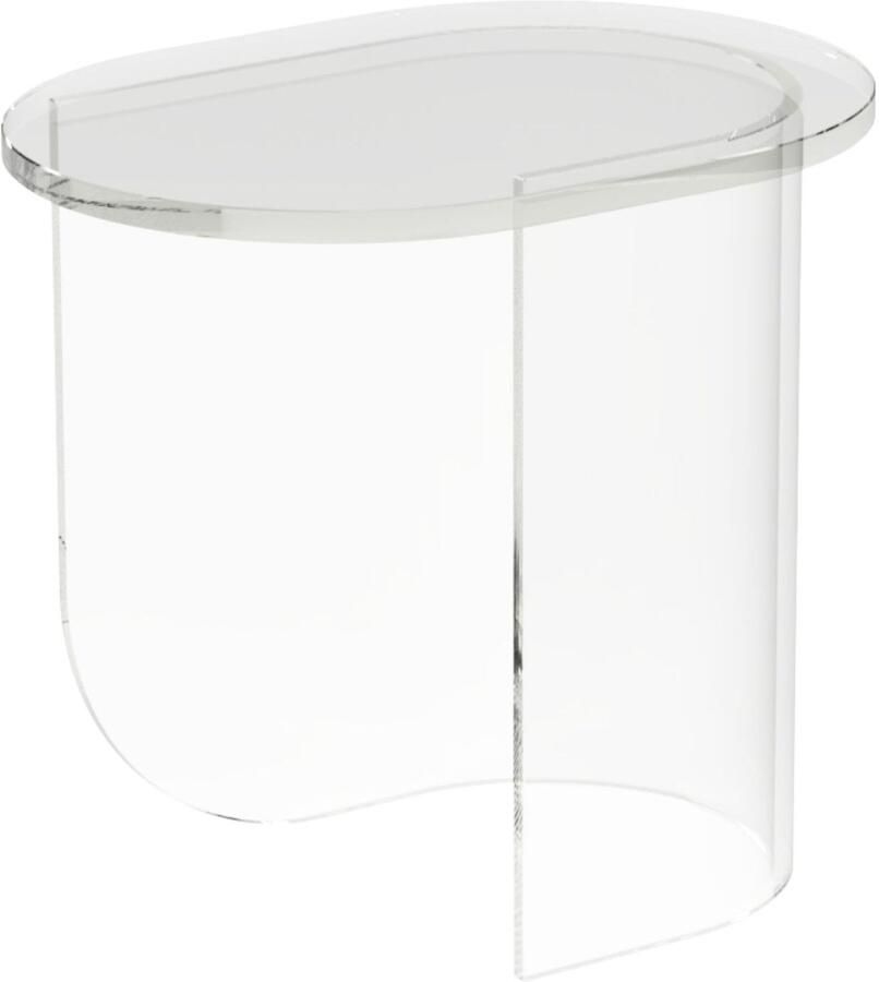 FÉST ovale glazen bijzettafel Plateau transparant