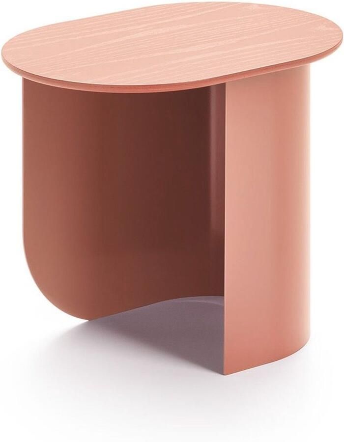 FÉST ovale houten bijzettafel Plateau terracotta