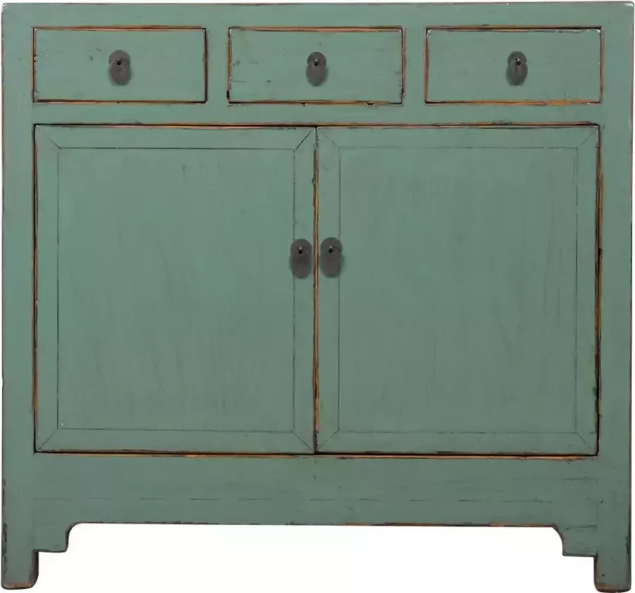 Fine Asianliving Antieke Chinese Dressoir Mint High Gloss B101xD40xH96cm Chinese Meubels Oosterse Kast